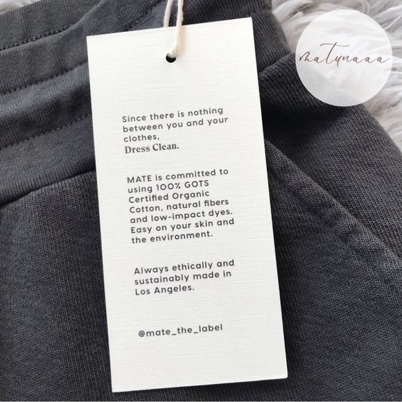 Mate the Label Organic Terry Lounge Short in Charcoal XS - Picture 3 of 3